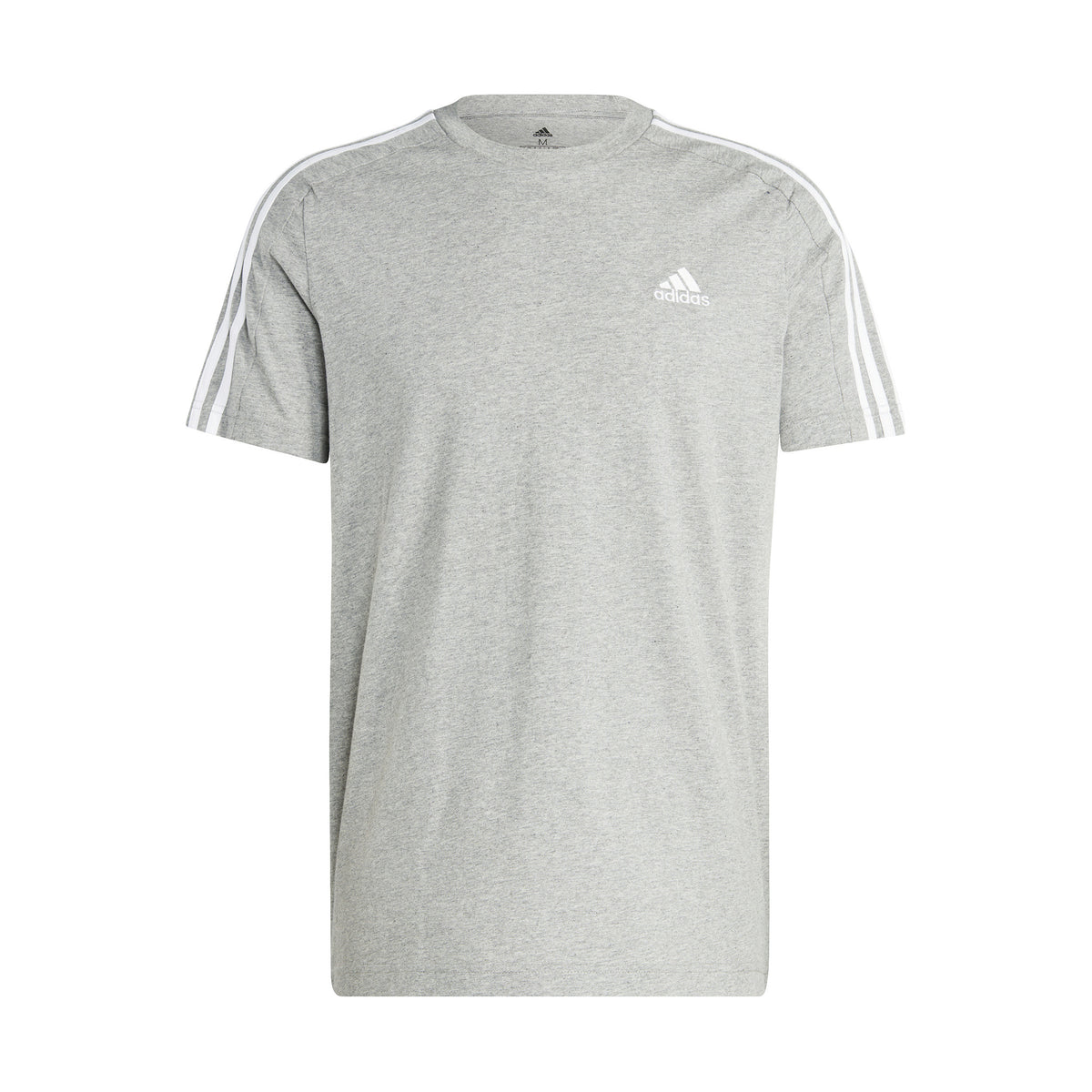 adidas 3Stripes Camiseta de manga corta Hombres - gris claro, blanco