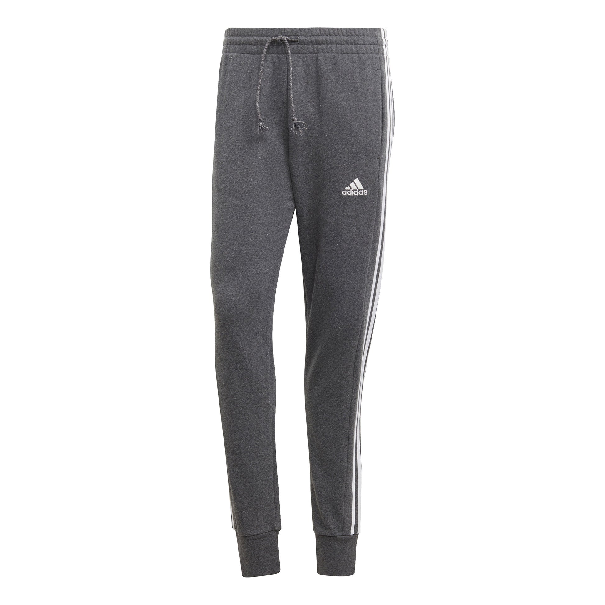 adidas French Terry Tapered Cuff 3-Stripes Pantalón de entrenamiento Hombres - gris, blanco