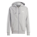 3Stripes Sudadera con cremallera Hombres - gris claro, blanco