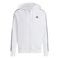 3Stripes Sudadera con cremallera Hombres - blanco, negro