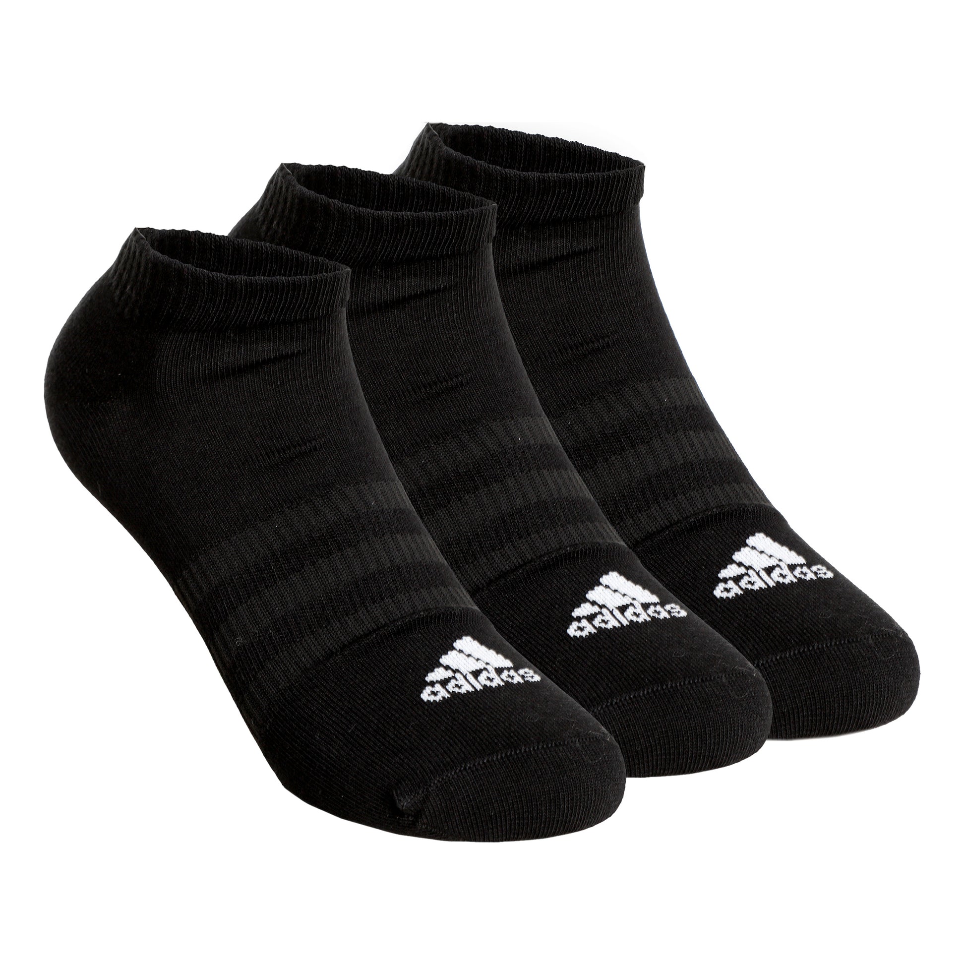 adidas Sportswear Low Calcetines Deporte Pack De 3-Negro,Blanco
