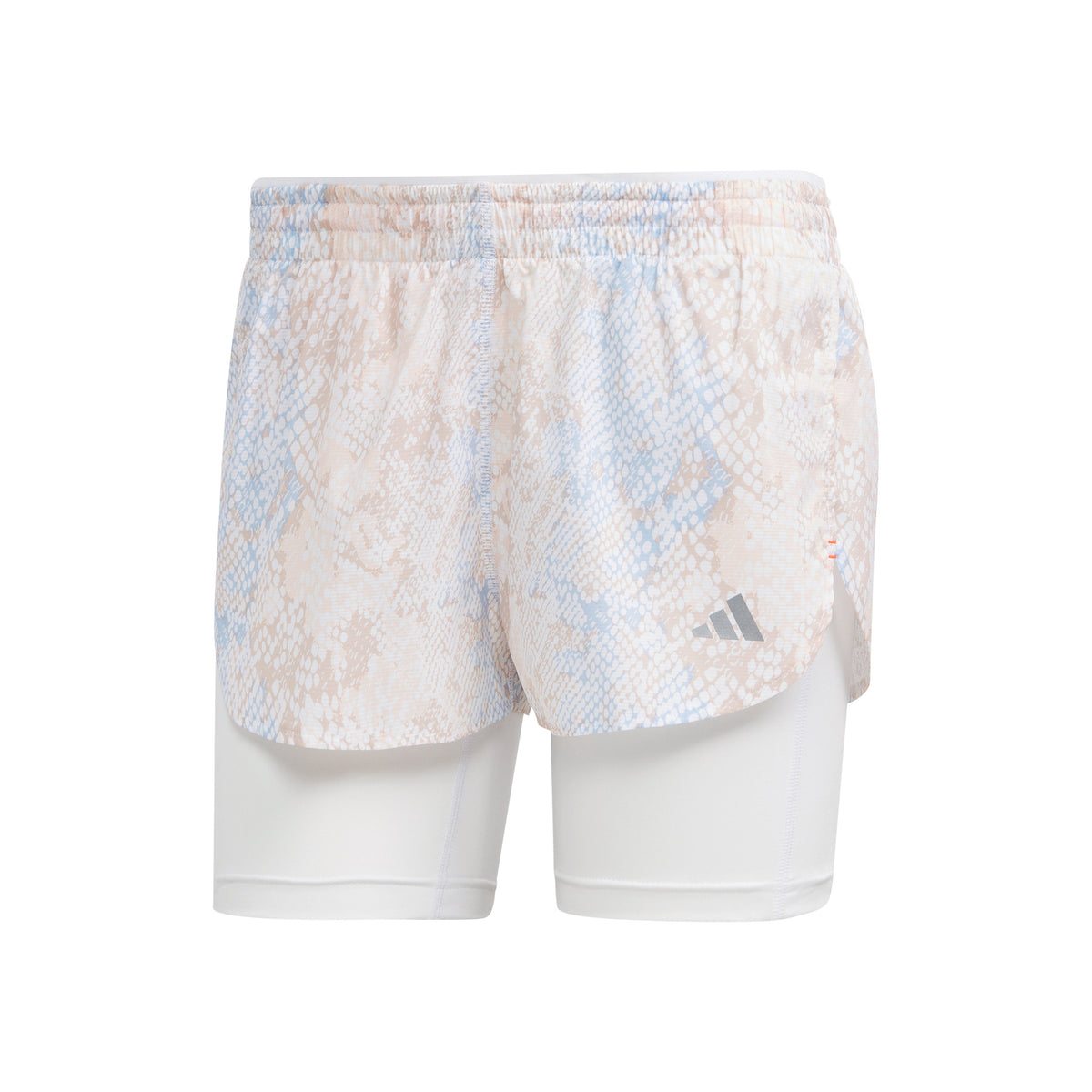 adidas Fast 2in1 All Over Print Shorts Mujeres - blanco, gris