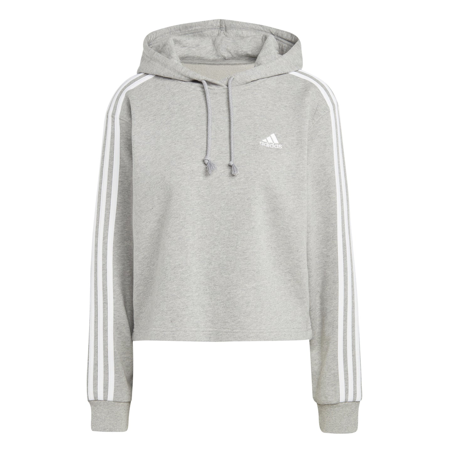 adidas Future Icon 3 Stripes Full-Zip Sudadera con capucha Mujeres - gris claro,