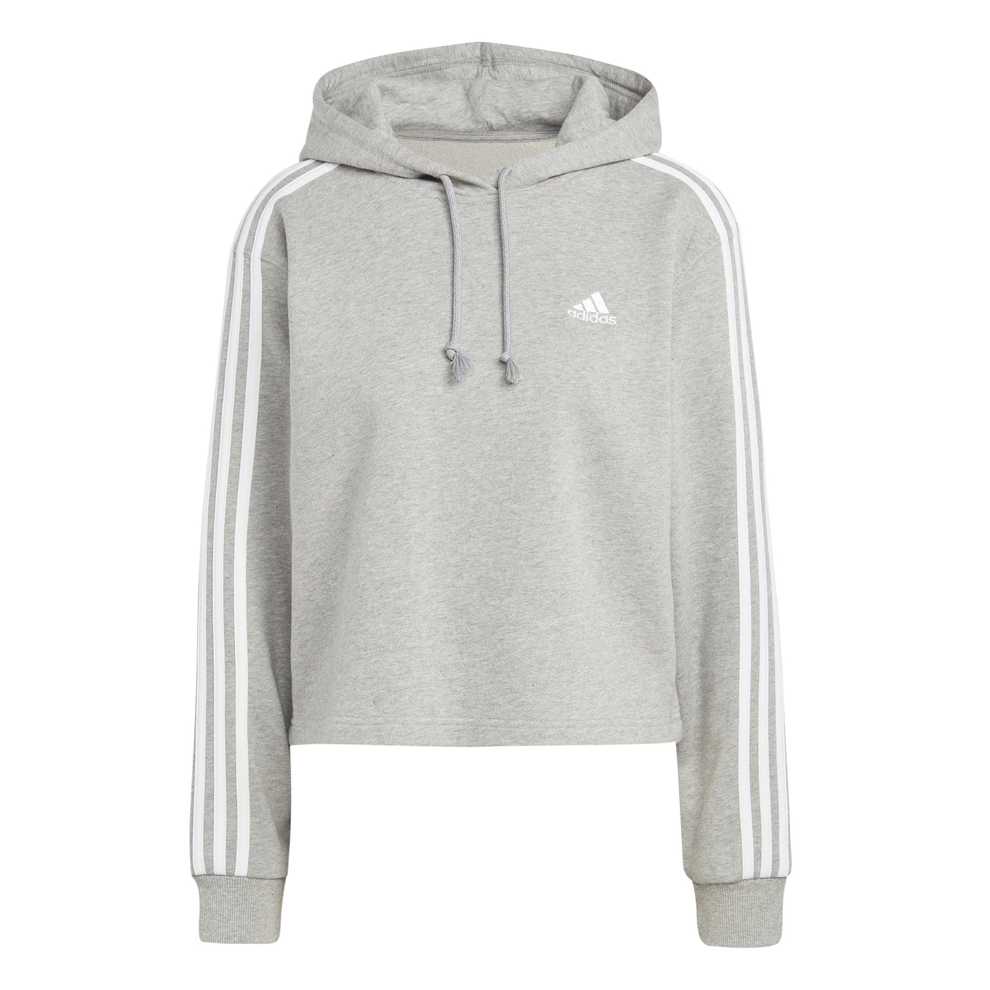 adidas Future Icon 3 Stripes Full-Zip Sudadera con capucha Mujeres - gris claro,