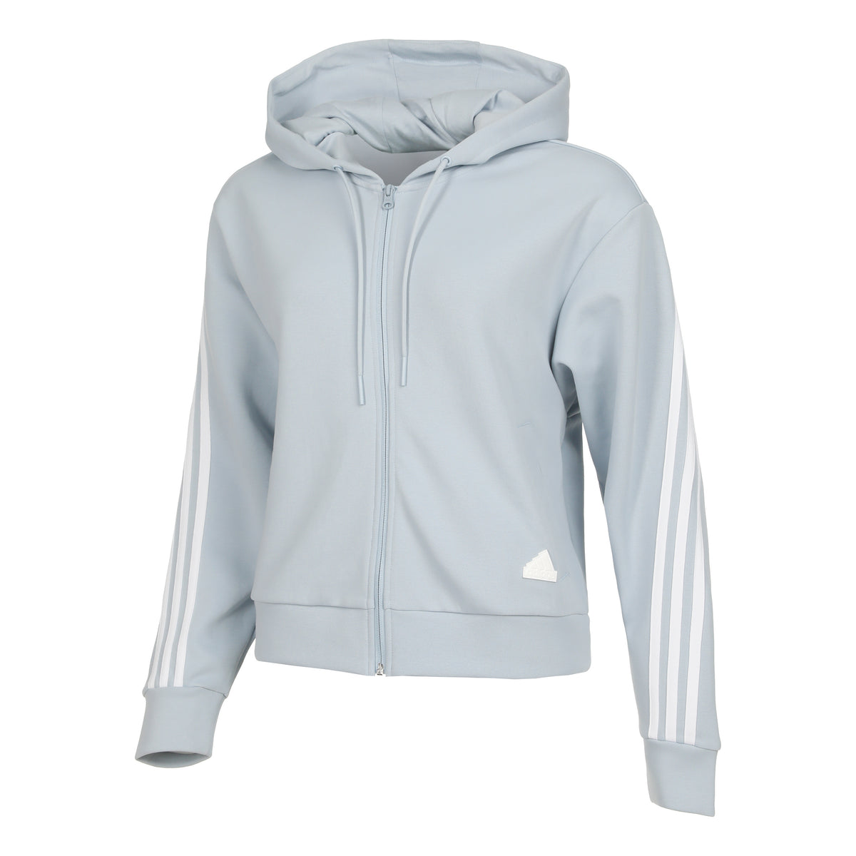 adidas Linear French Terry Sudadera con cremallera Mujeres - azul-gris, blanco