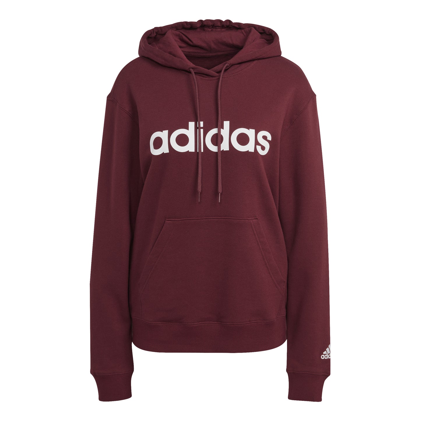 adidas Linear French Terry Sudadera con capucha Mujeres - rojo, blanco