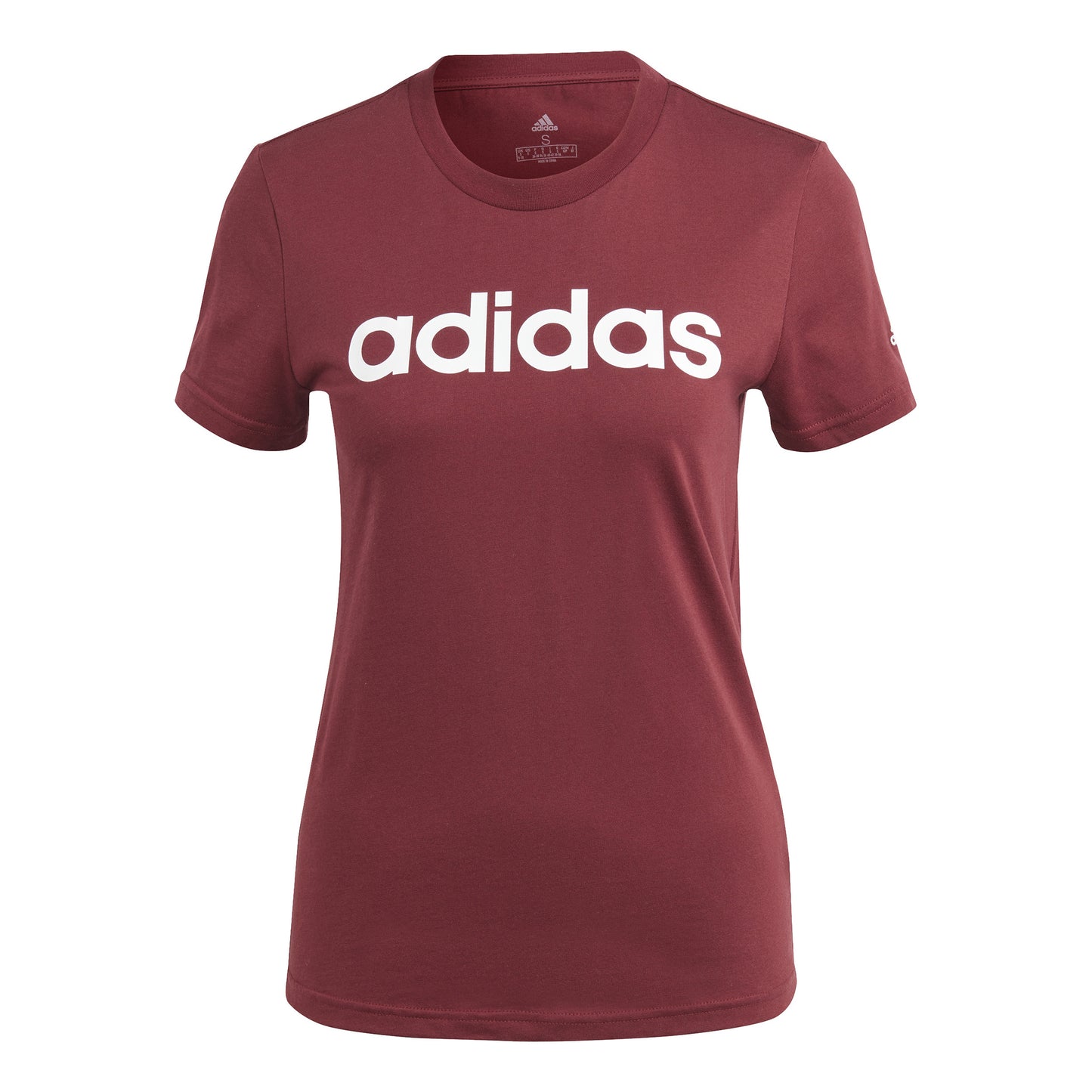 adidas Linear Camiseta de manga corta Mujeres - rojo, blanco