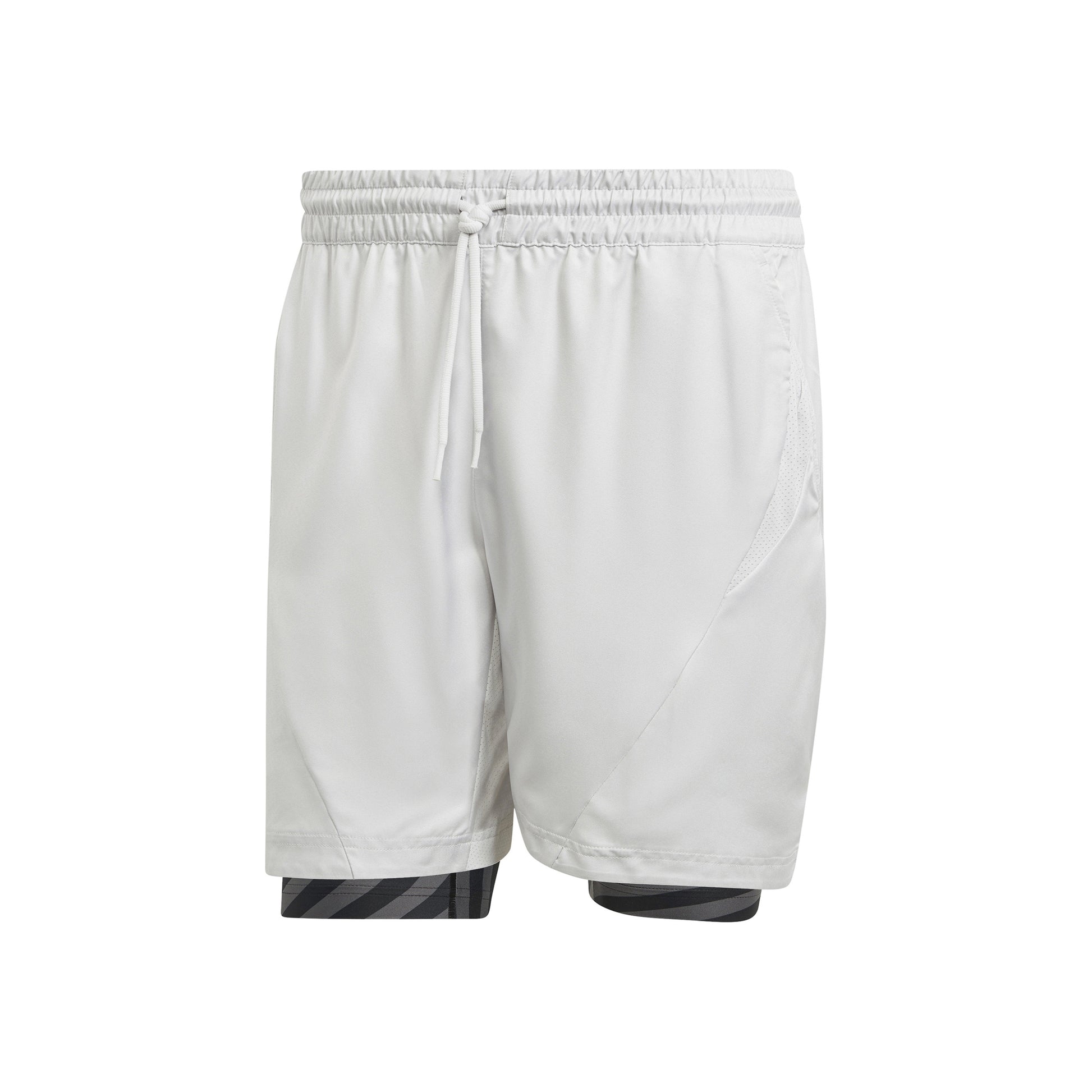 adidas 2in1 Pro Shorts Hombres-Gris Claro,Negro