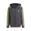 Training ES 3 Stripes Full-Zip Sudadera con cremallera Niños - gris oscuro, verde neón
