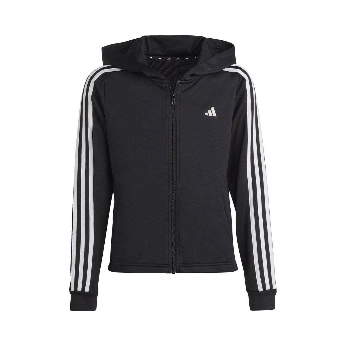 adidas Training ES 3 Stripes Full-Zip Sudadera con cremallera Chicas - negro, blanco