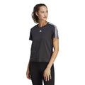 Training Essential 3Stripes Camiseta De Manga Corta Mujeres-Negro,Blanco
