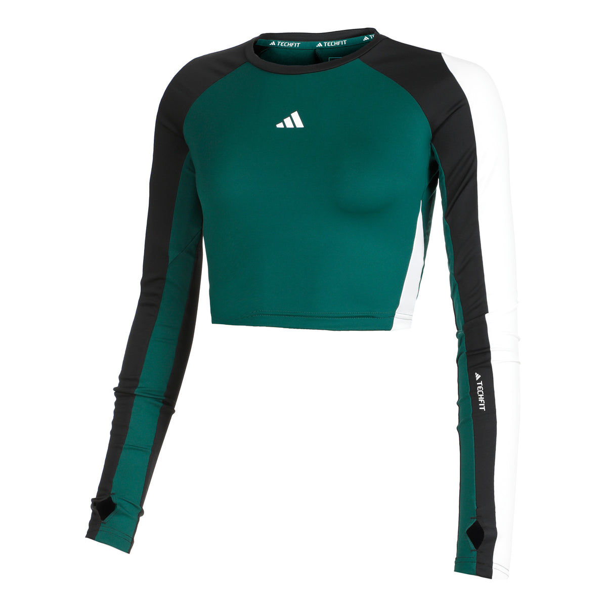adidas Tech-Fit Color Block Camiseta de manga larga Mujeres - negro,