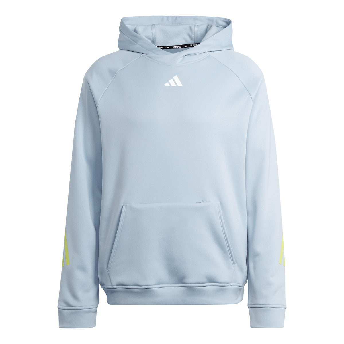 adidas Training Icons 3 Stripes Sudadera con cremallera Hombres - azul claro, lima