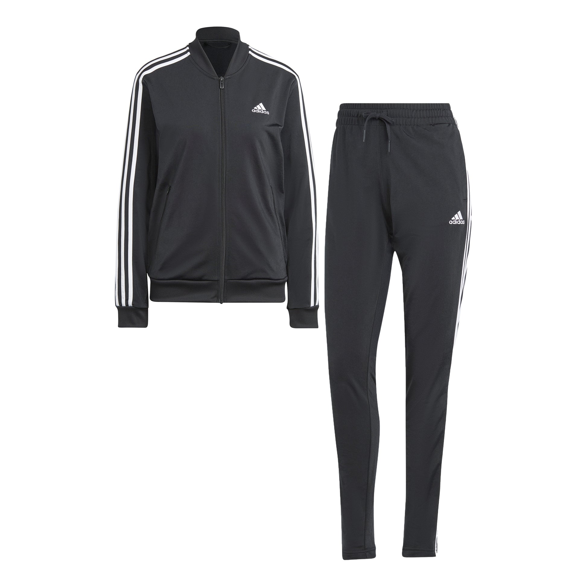 adidas 3Stripes Chándal Mujeres - negro, blanco