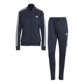 3Stripes Chándal Mujeres - azul oscuro, blanco