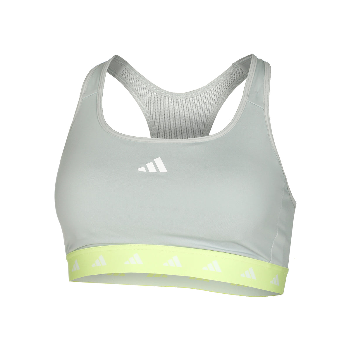 adidas Power Medium-Support Tech-Fit Sujetador deportivo Mujeres - plateado, verde claro