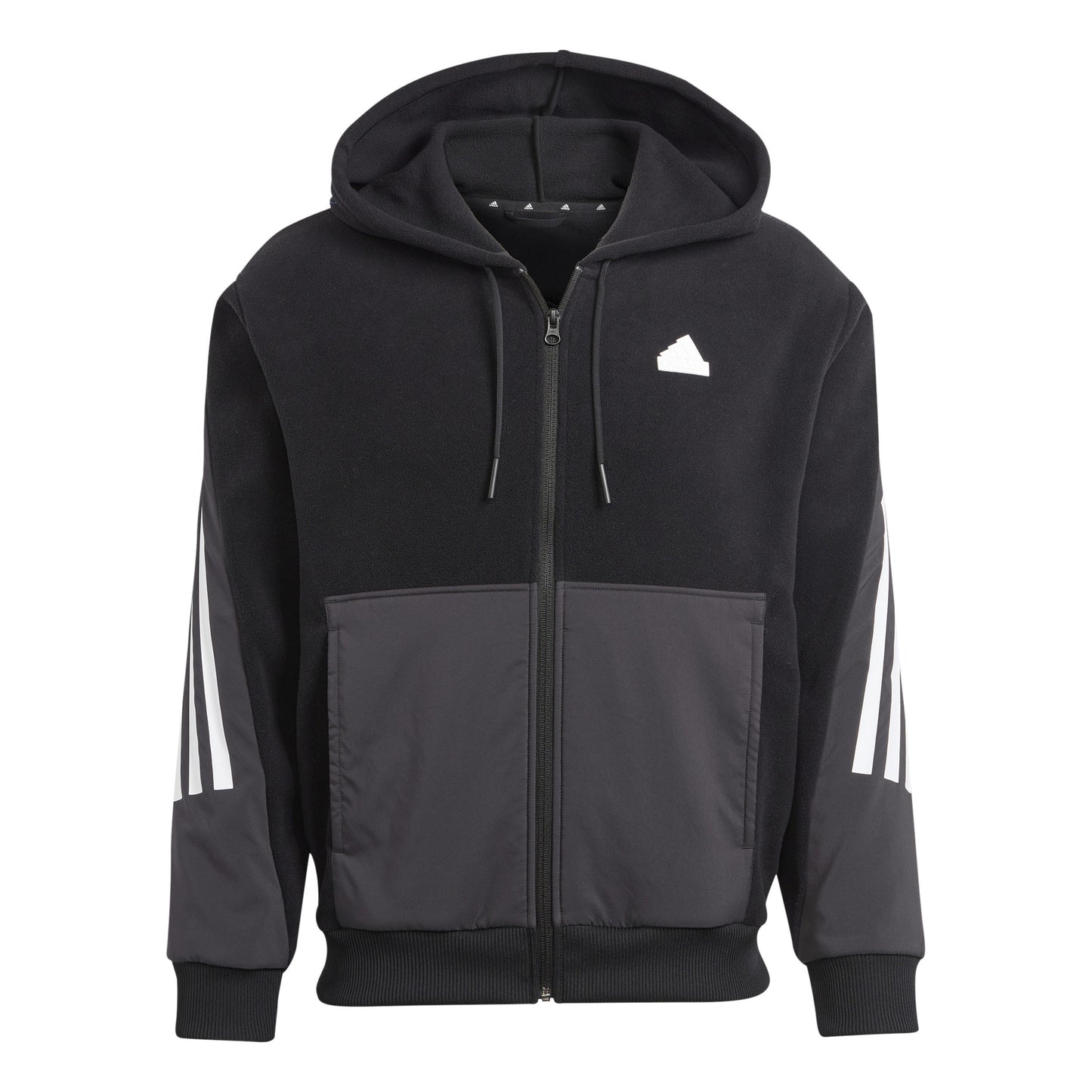 adidas Future Icon 3 Stripes Sudadera con cremallera Hombres - negro, blanco