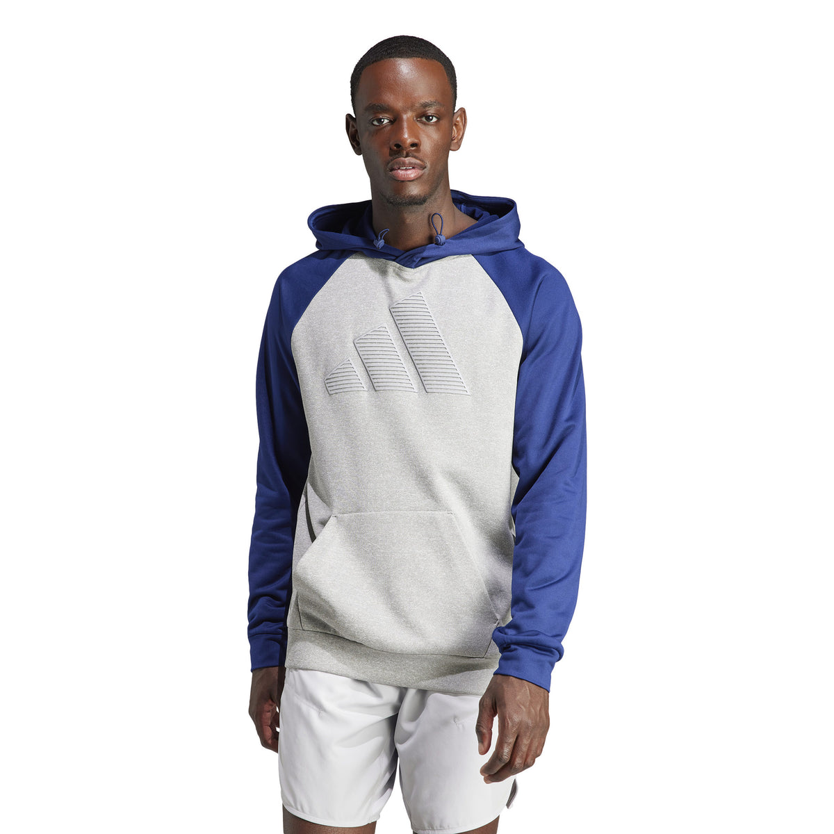 adidas GG Big Logo Sudadera con capucha Hombres - gris, azul oscuro