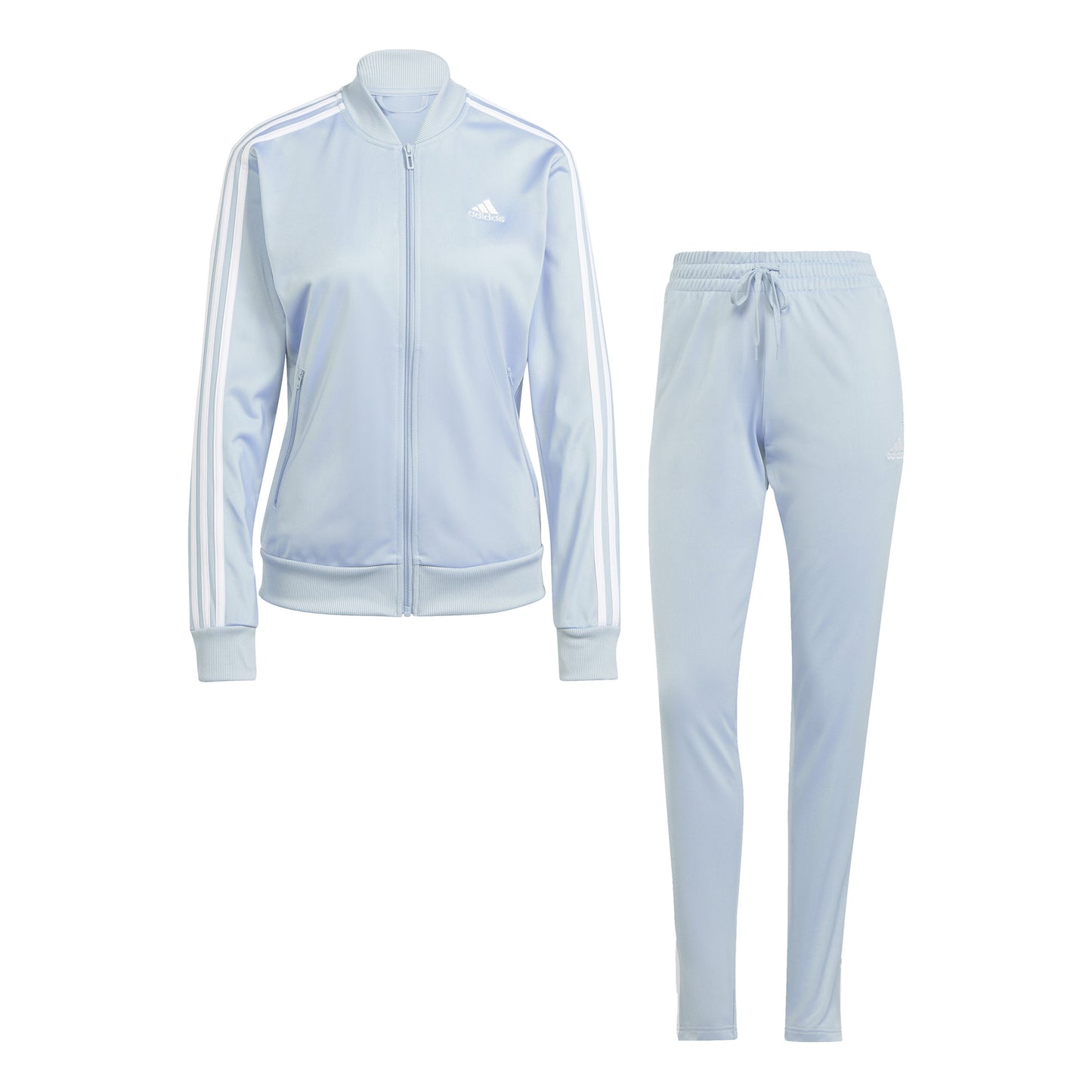 adidas 3Stripes Chándal Mujeres - azul claro, blanco