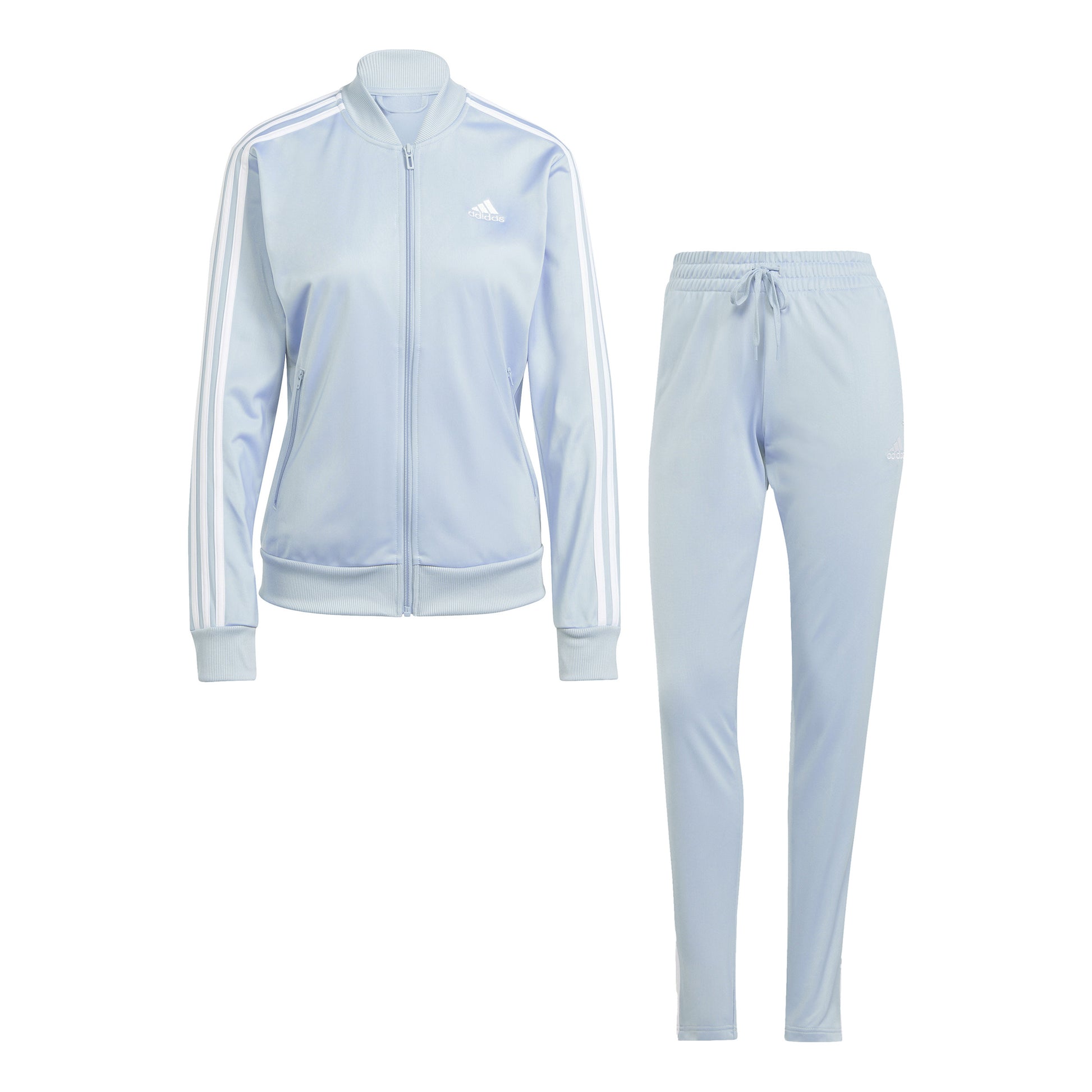 adidas 3Stripes Chándal Mujeres - azul claro, blanco