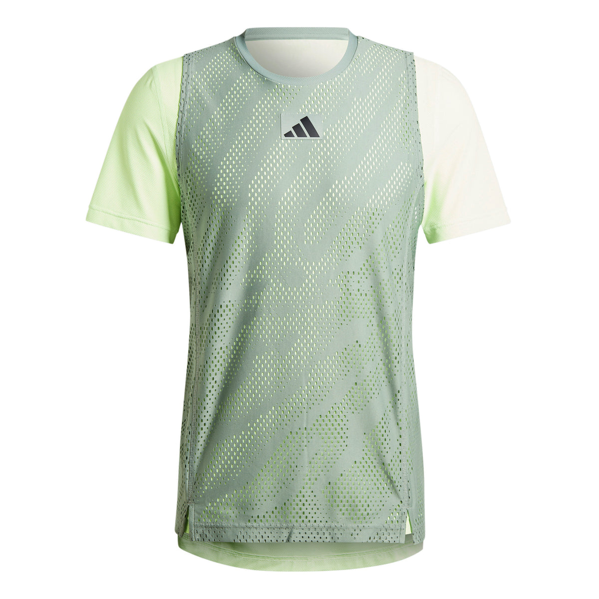 adidas Mesh Pro Camiseta De Manga Corta Hombres-Verde Claro,Lima