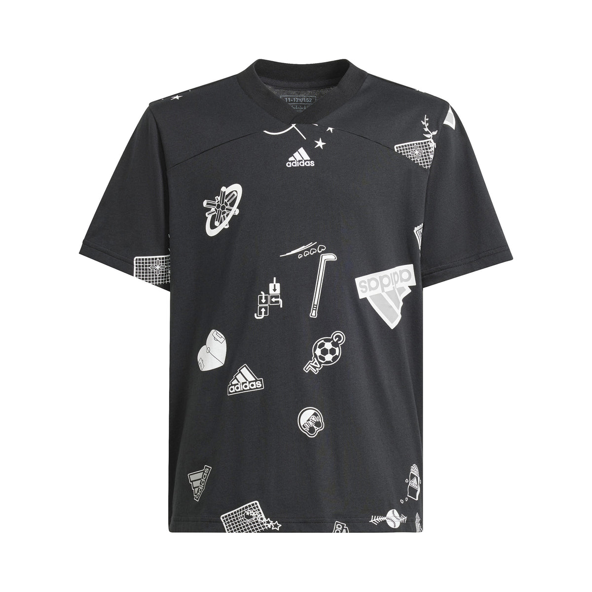 adidas Camiseta de manga corta Chicos - negro, multicolor