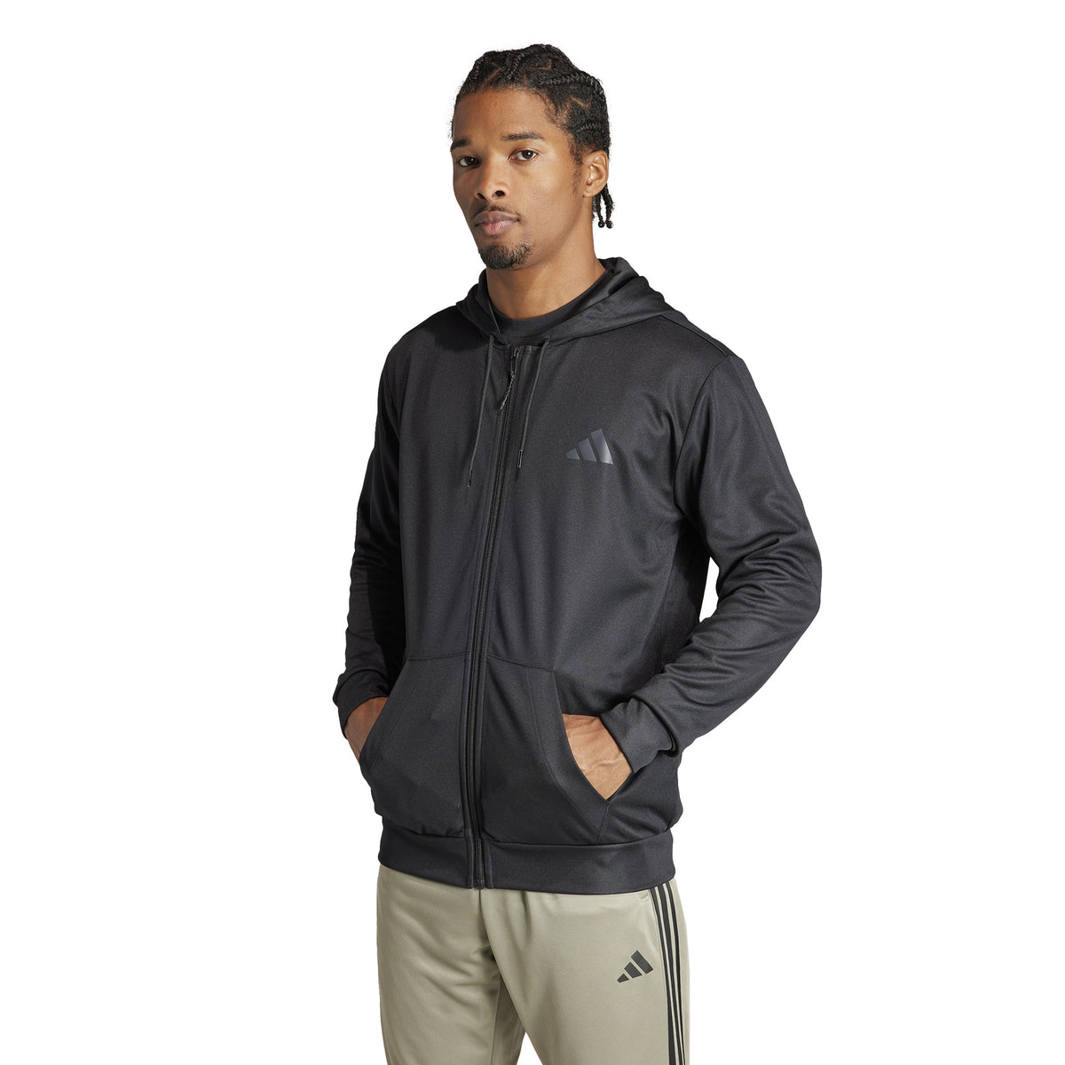 adidas Essentials Sea Sudadera con cremallera Hombres - negro,