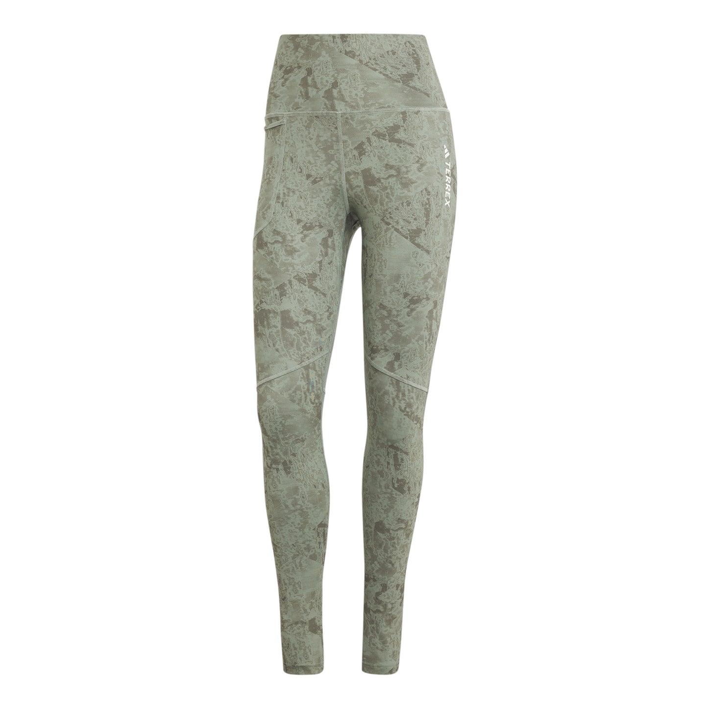 adidas Terrex MT AOP Tight Mallas Para Correr Mujeres-Oliva