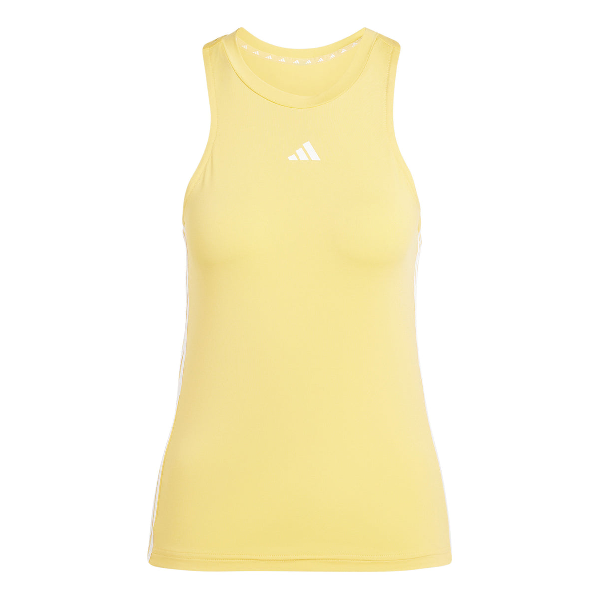 adidas Training Essential 3 Stripes Camiseta de tirantes Mujeres - amarillo, blanco