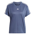 Essentials 3 Stripes Camiseta de manga corta Mujeres - azul-gris, blanco