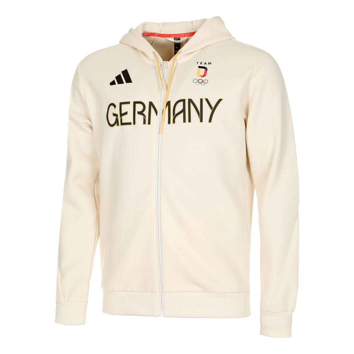 adidas Team Sudadera con cremallera Hombres - crema,