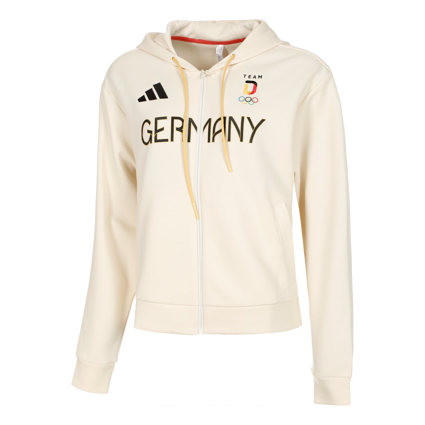 adidas Team Sudadera con cremallera Mujeres - crema,