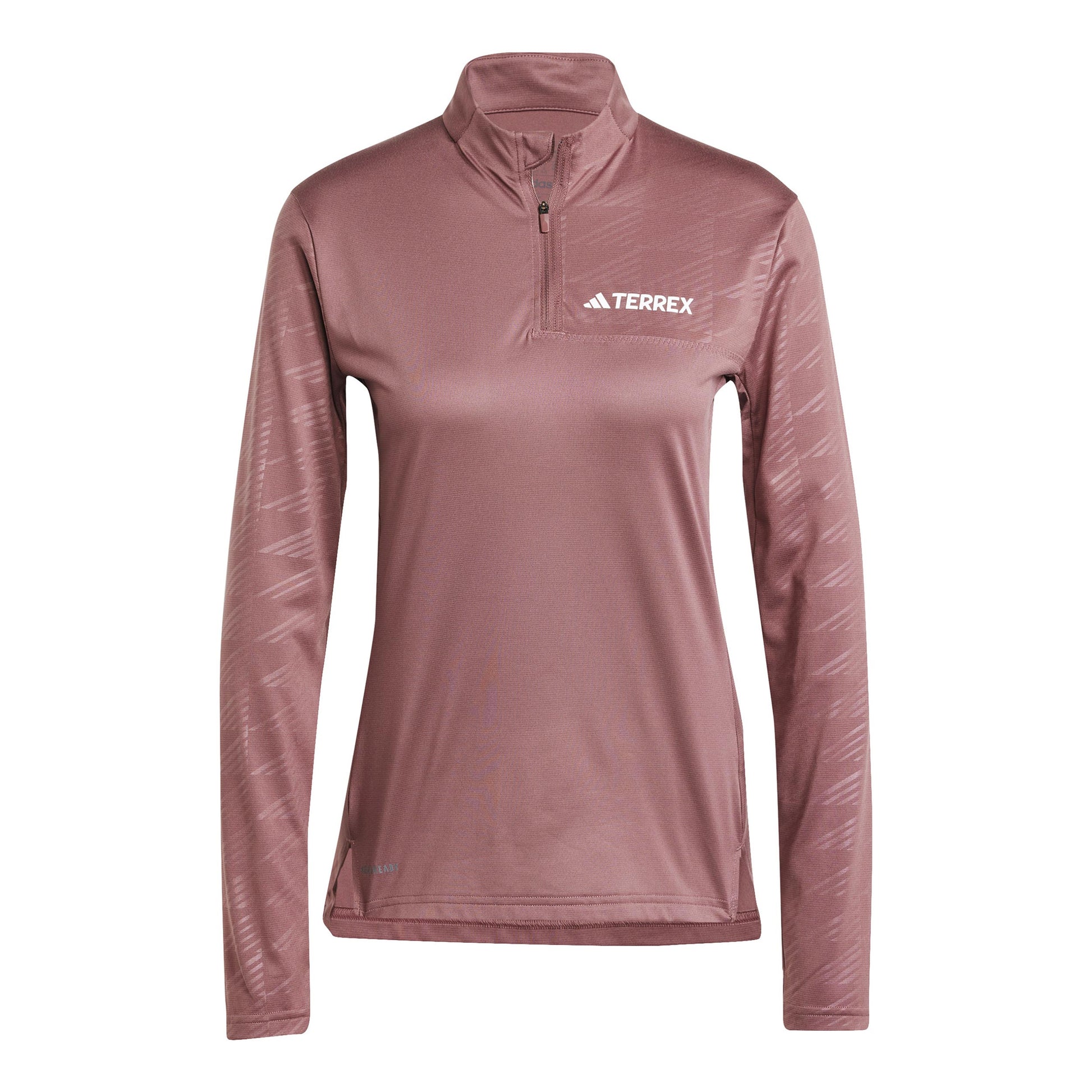 adidas MT Half-Zip Camiseta de manga larga Mujeres - marrón,
