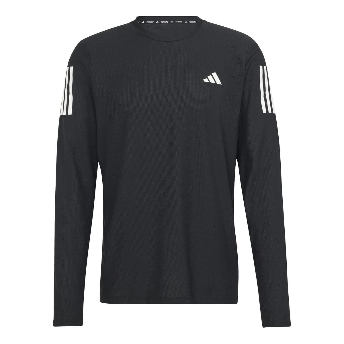 adidas Own The Run Camiseta De Manga Larga Hombres-Negro