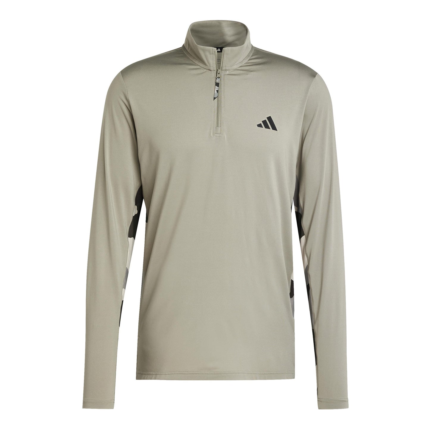 adidas Camo 1/4 Zip Camiseta de manga larga Hombres - oliva,