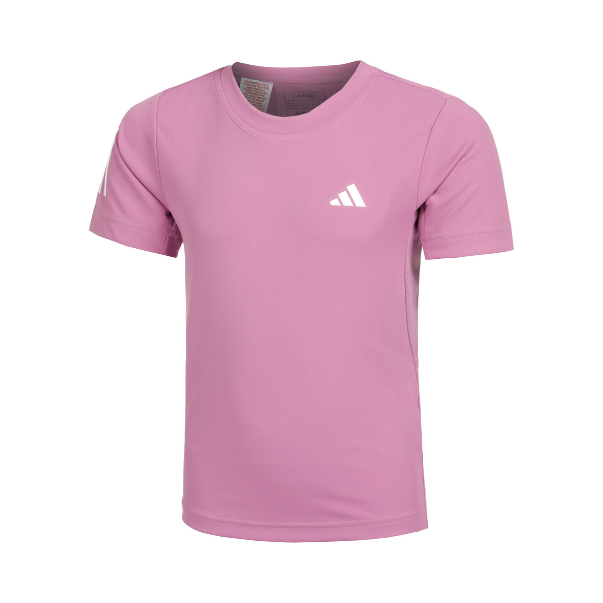 adidas Club 3 Stripes Camiseta de manga corta Chicos - berry,