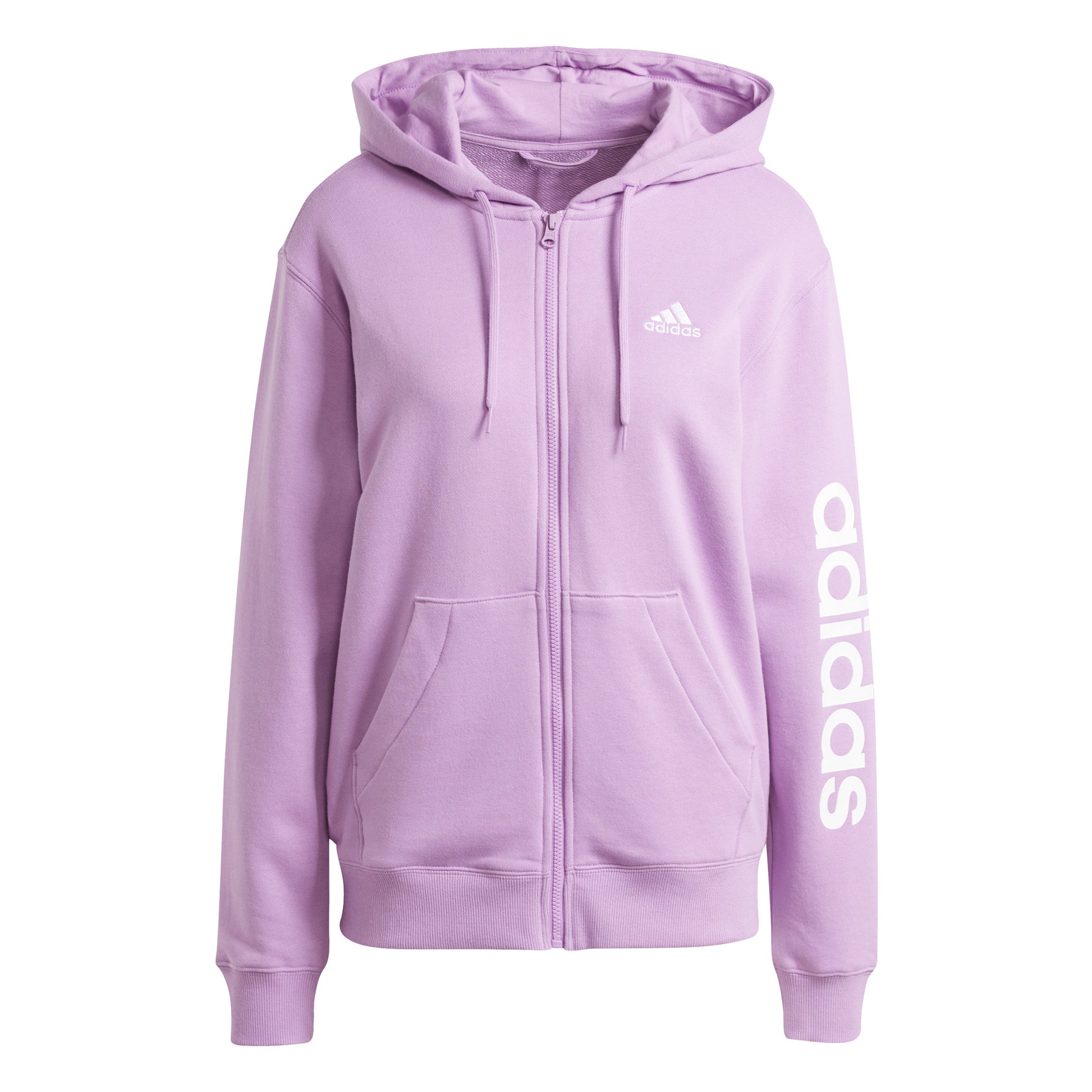 adidas Linear French terry Full Zip Sudadera con cremallera Mujeres - rosa,