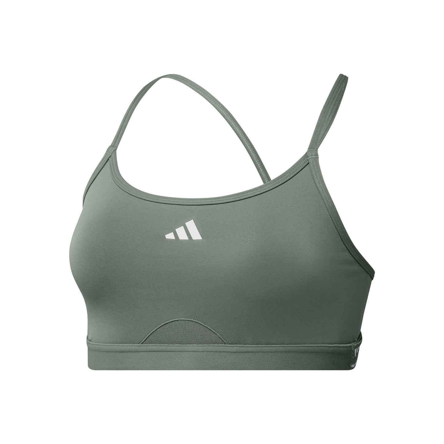 adidas Aeroreact Training 3Stripes Sujetador deportivo Mujeres - salvia