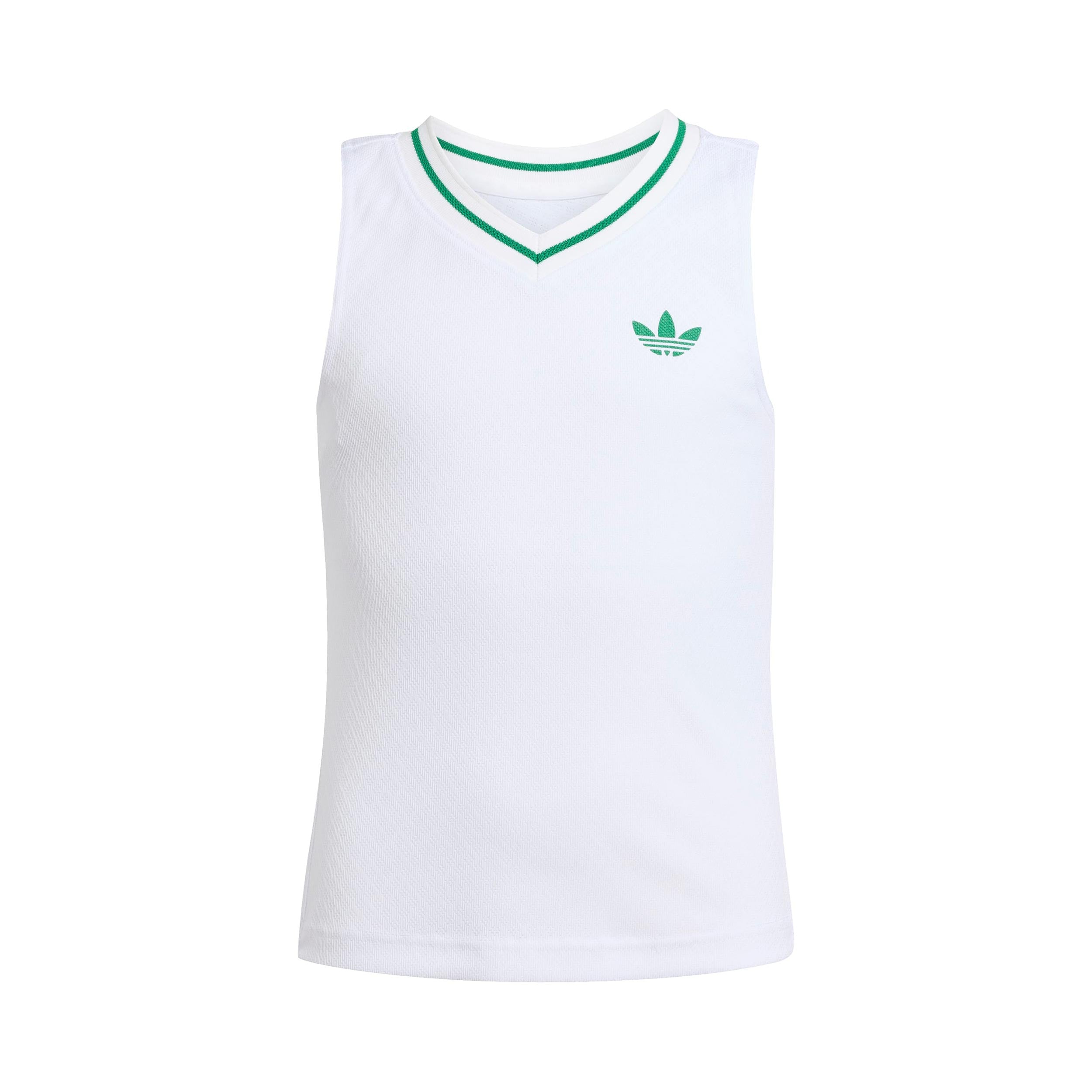 adidas Pro Camiseta De Tirantes Chicas-Blanco,Verde