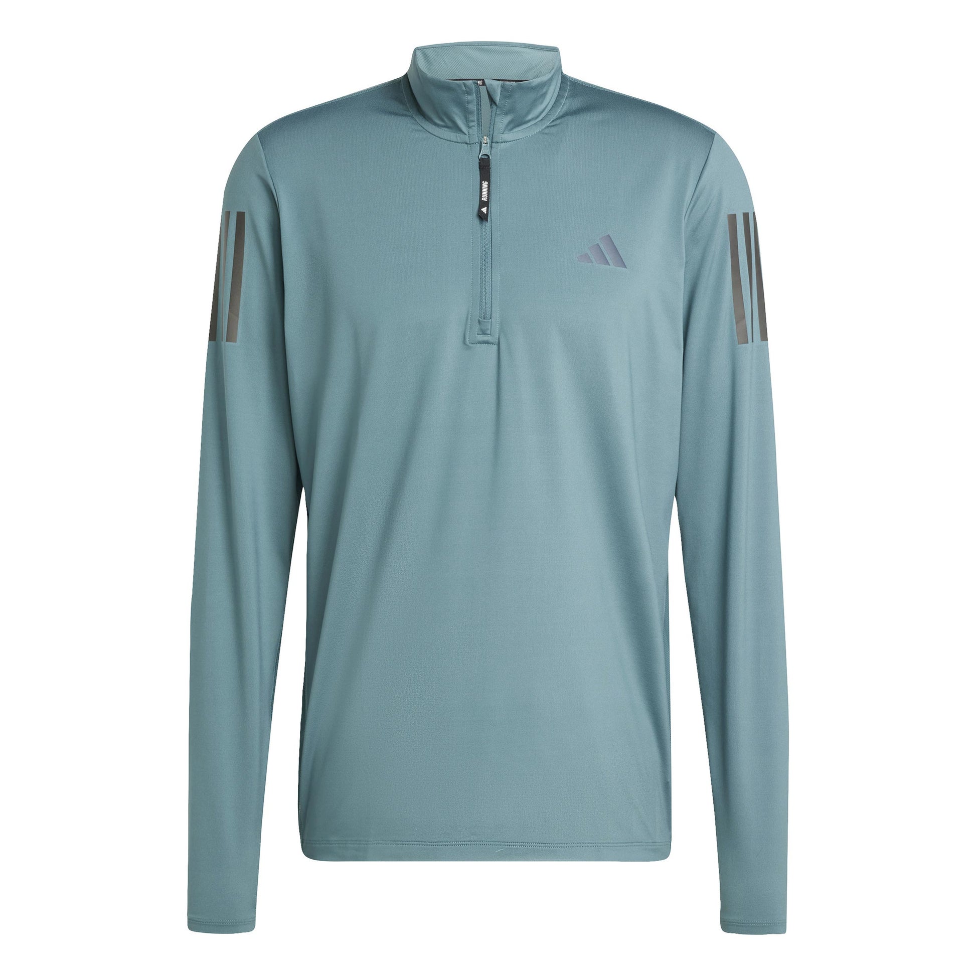 adidas Own The Run Half-Zip Camiseta De Running Hombres-Verde Oscuro