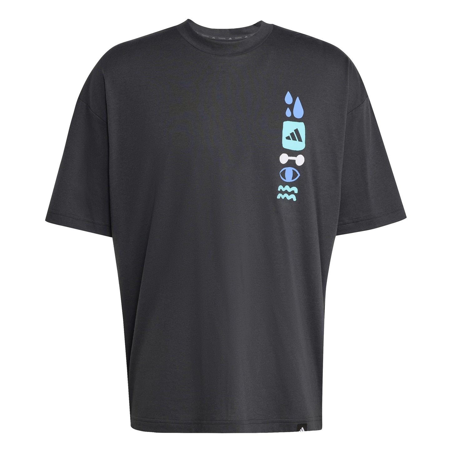 adidas GFX Joy Camiseta de manga corta Hombres - gris oscuro, multicolor