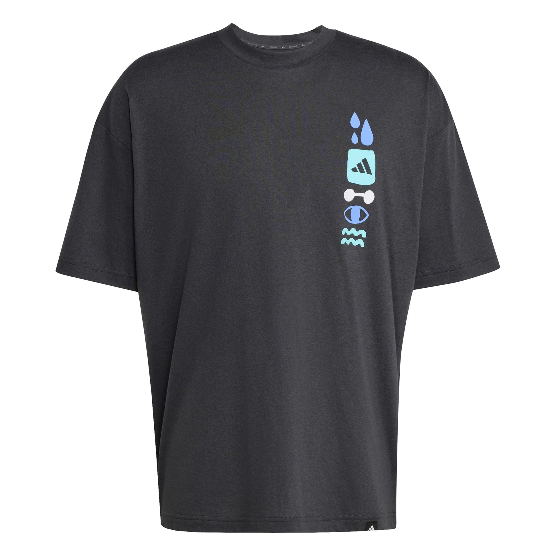 adidas GFX Joy Camiseta de manga corta Hombres - gris oscuro, multicolor