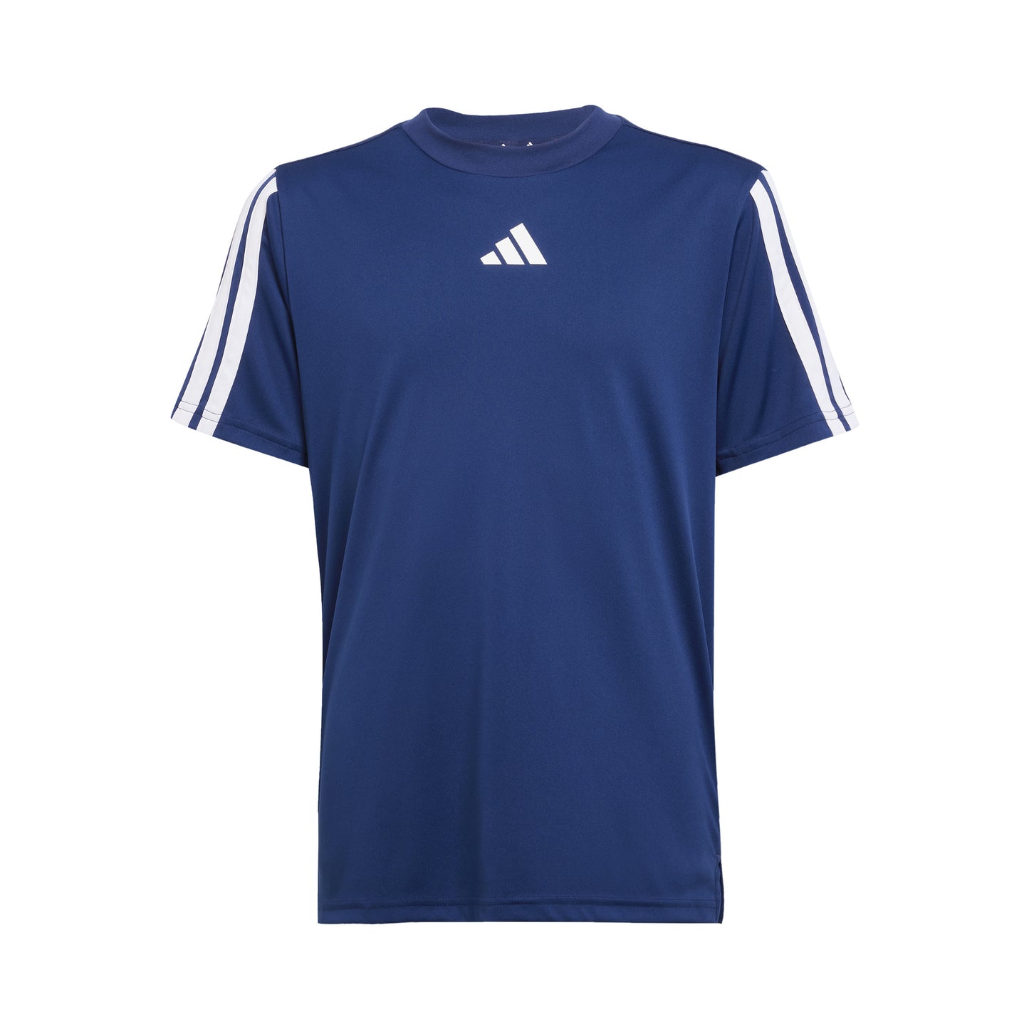 adidas Training Essentials 3 Stripes Camiseta de manga corta Niños - azul oscuro, blanco