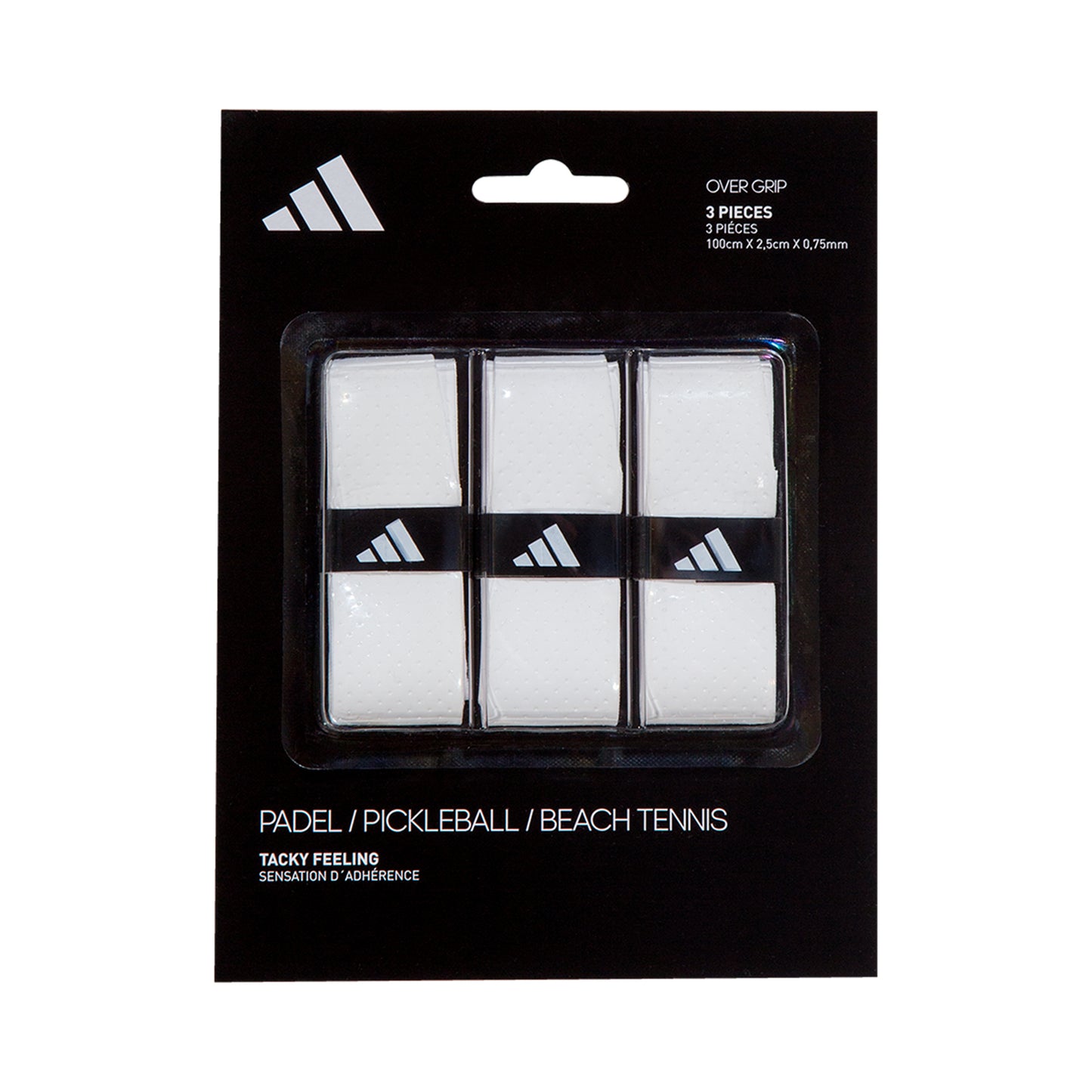 adidas Padel Overgrip Pack De 3-Blanco