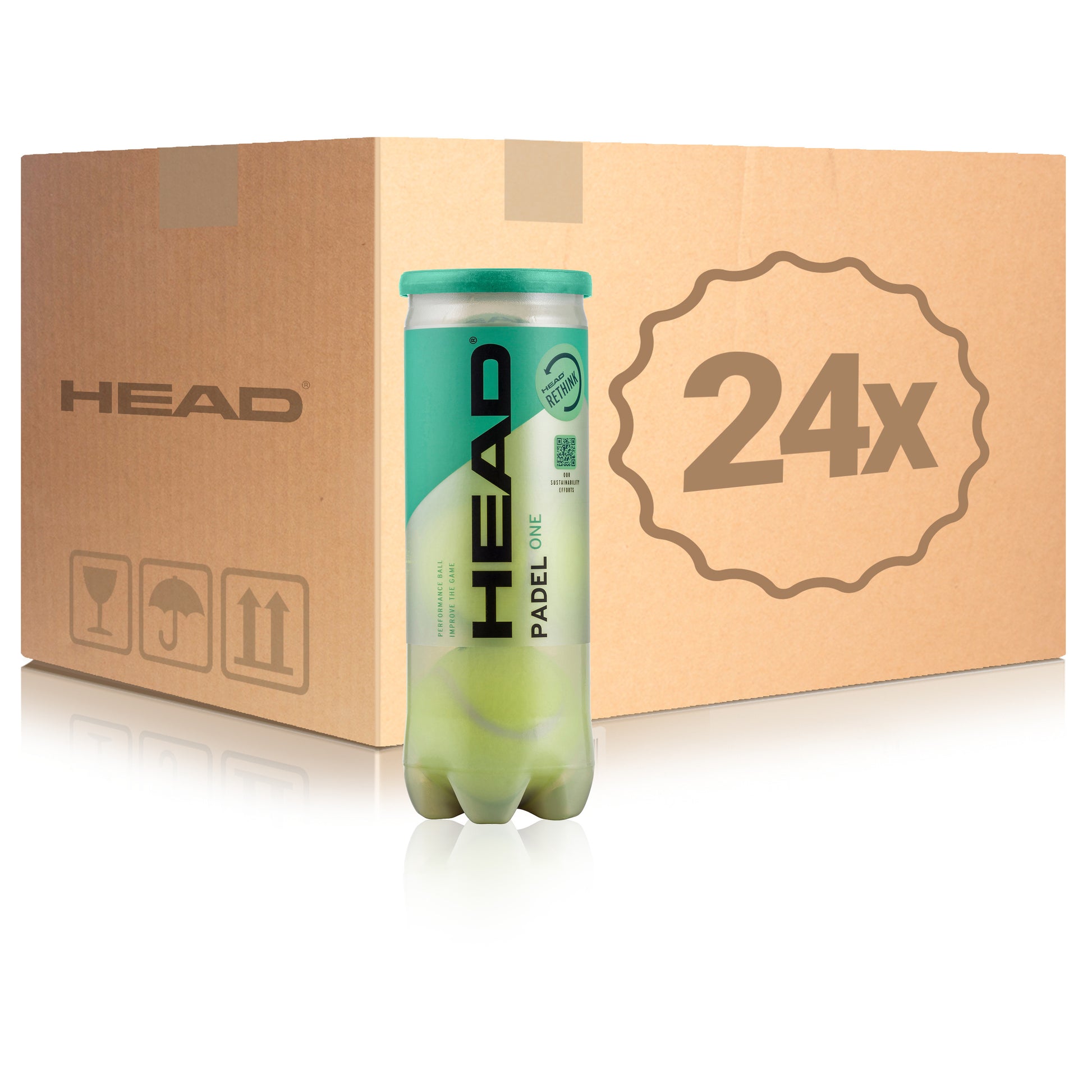 HEAD 24 botes de 3 pelotas Padel One