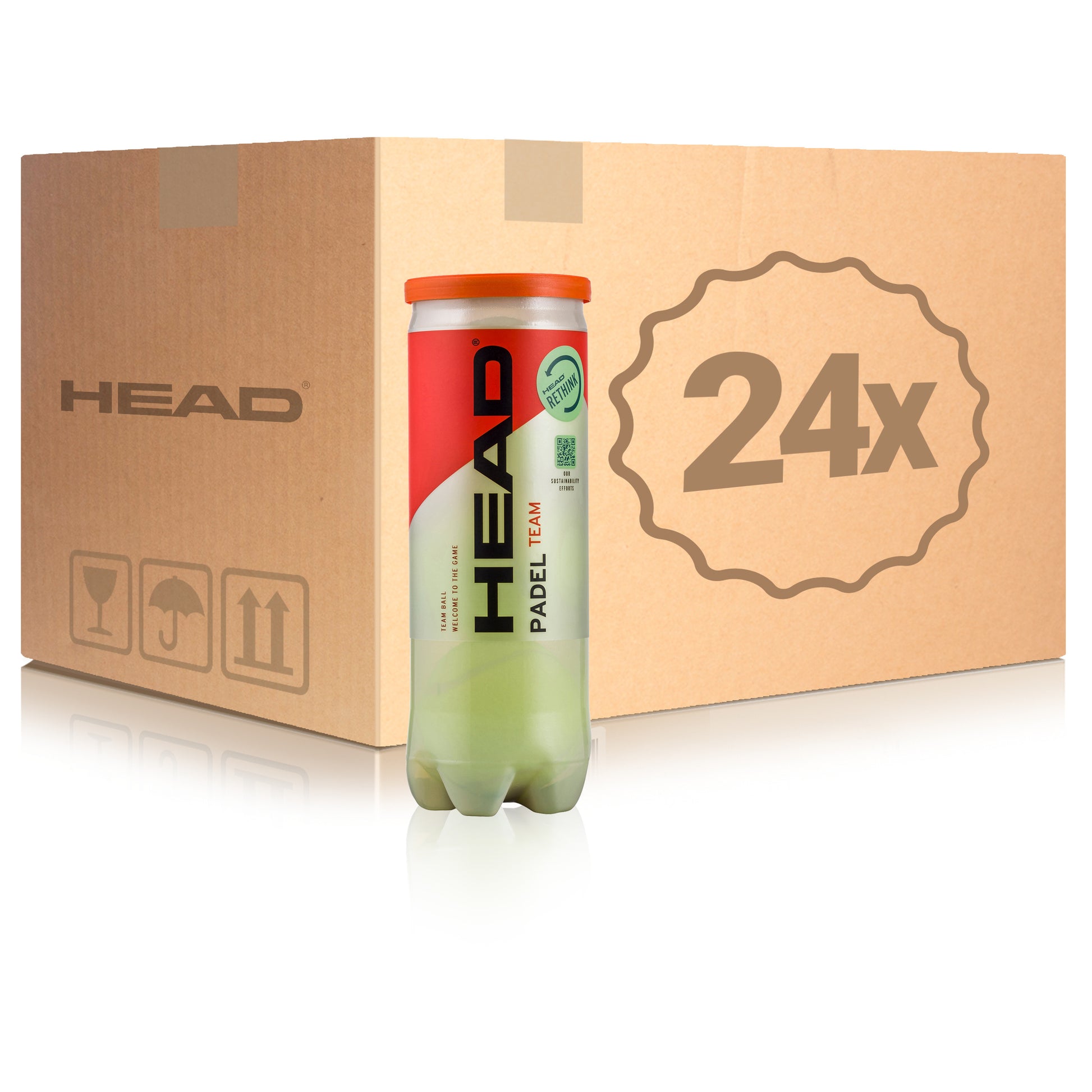 HEAD 24 botes de 3 pelotas Padel Team