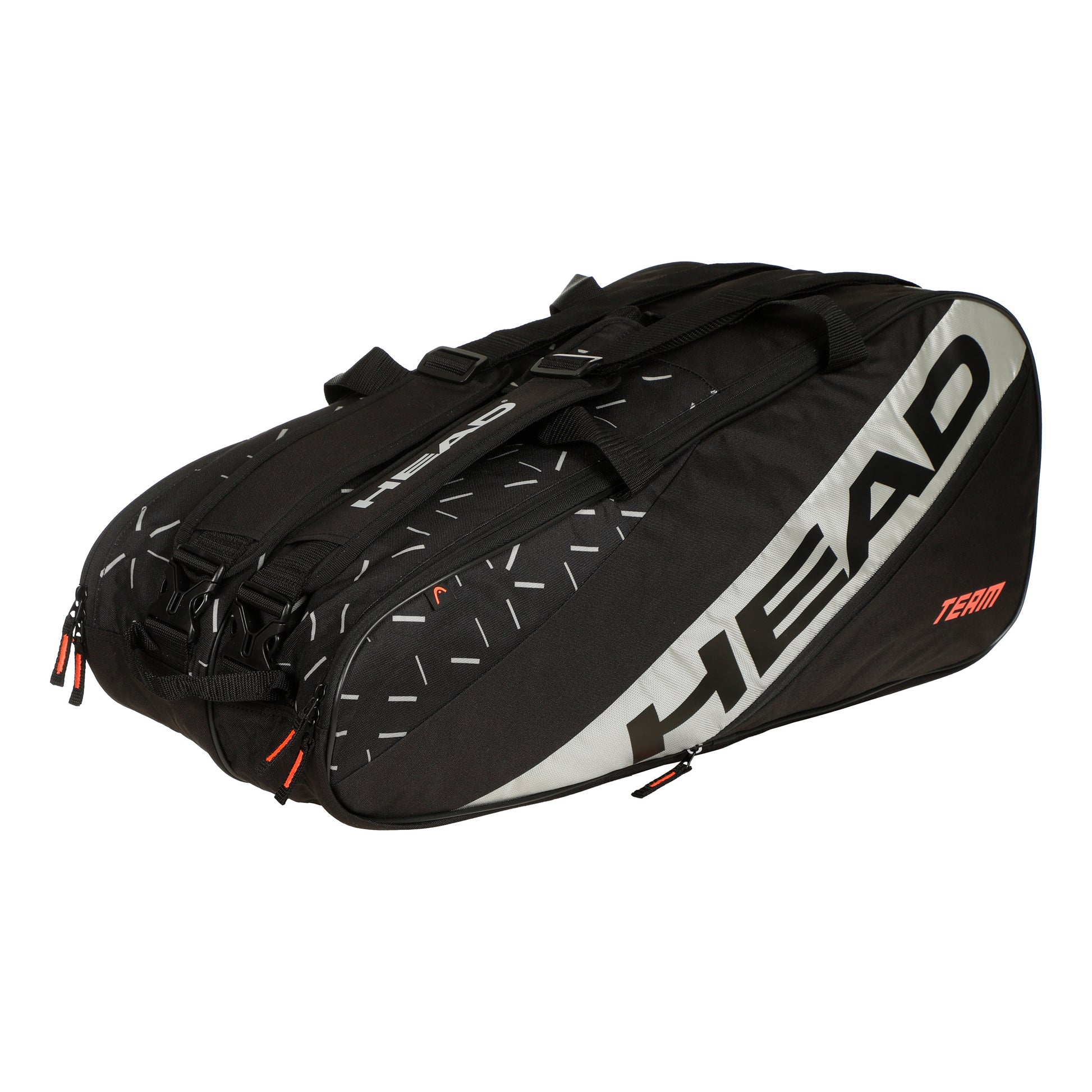 HEAD Team Racquet Bag L Raquetero-Negro,Gris