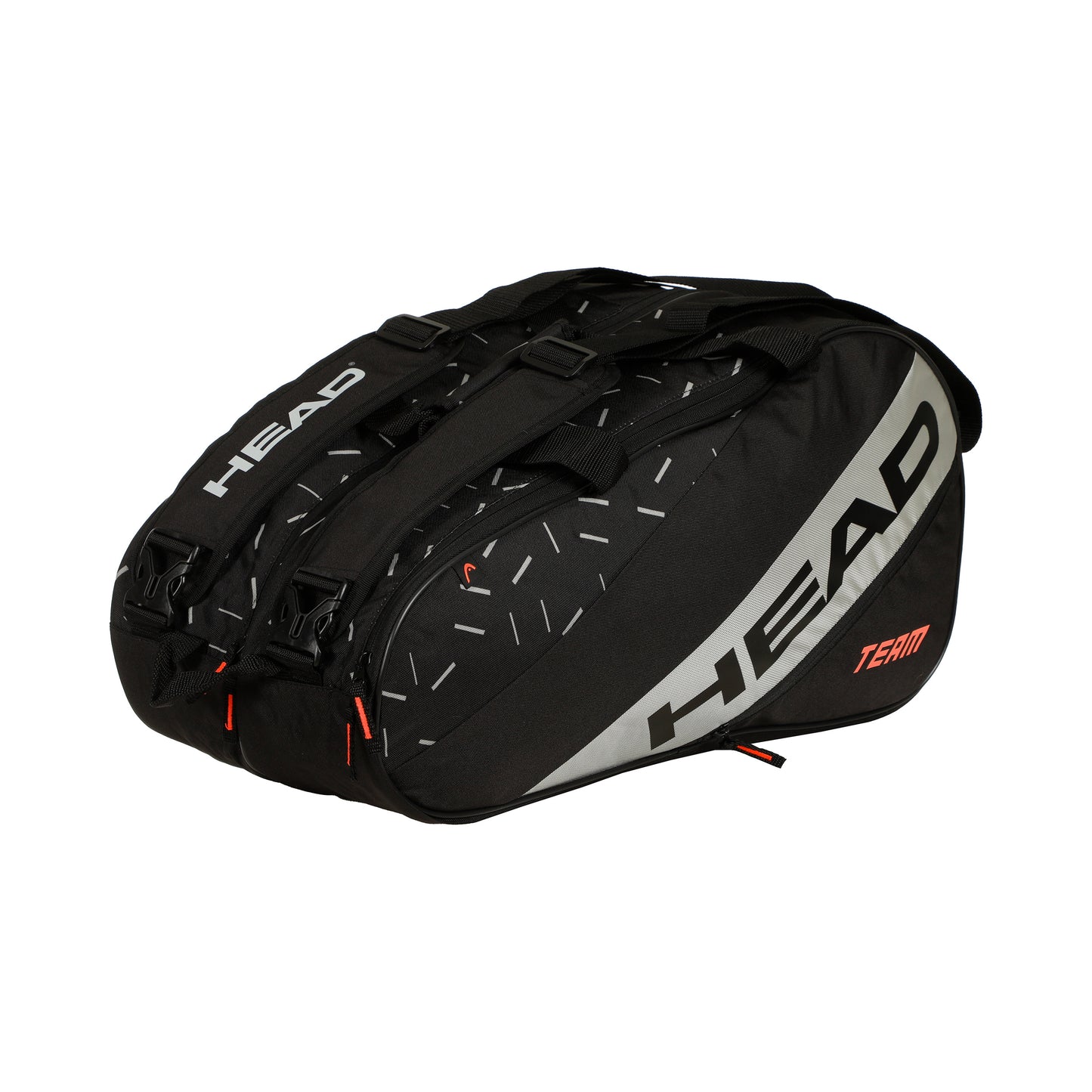 HEAD Team Padel Bag L Paletero-Negro,Plateado