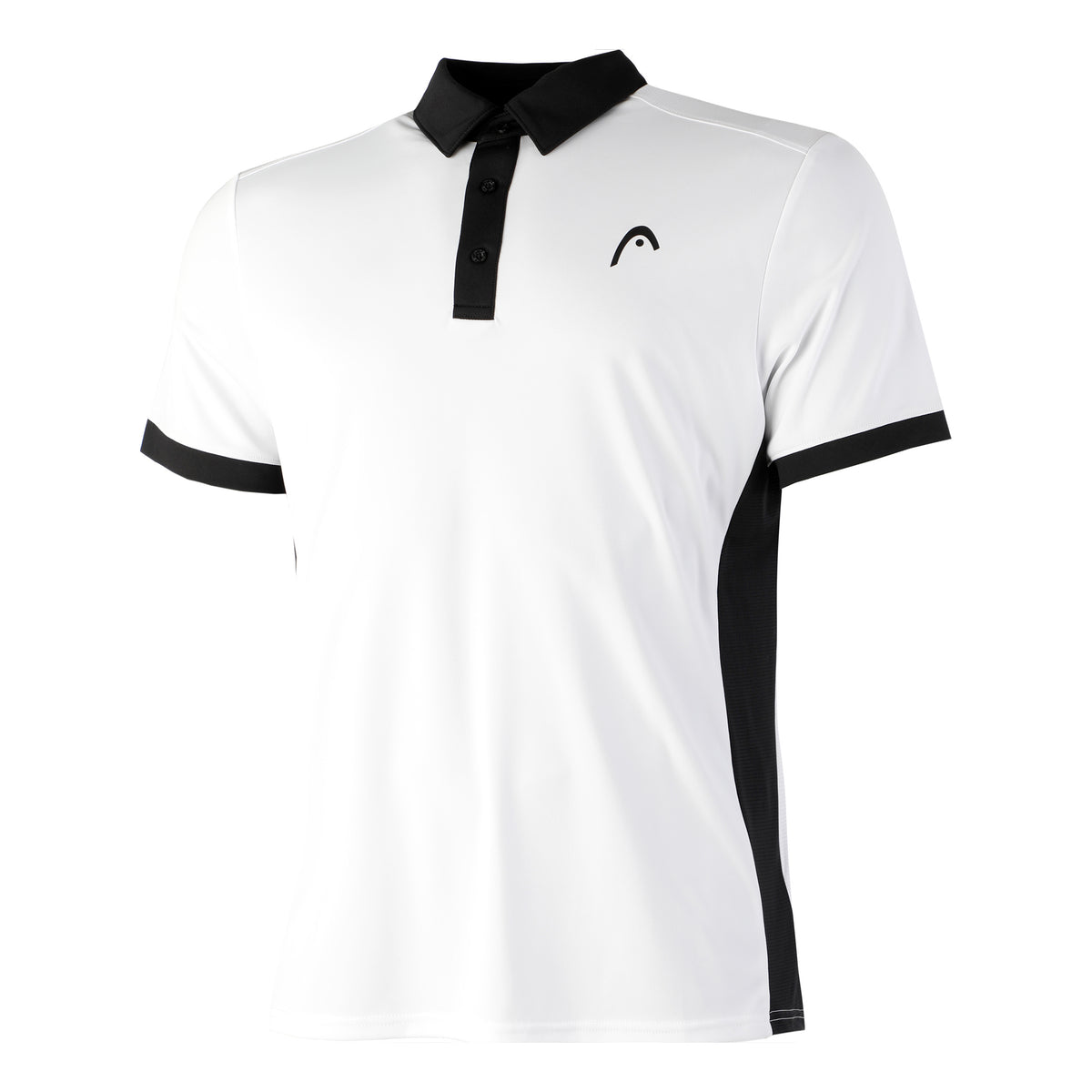 HEAD Slice Polo Hombres - blanco, negro