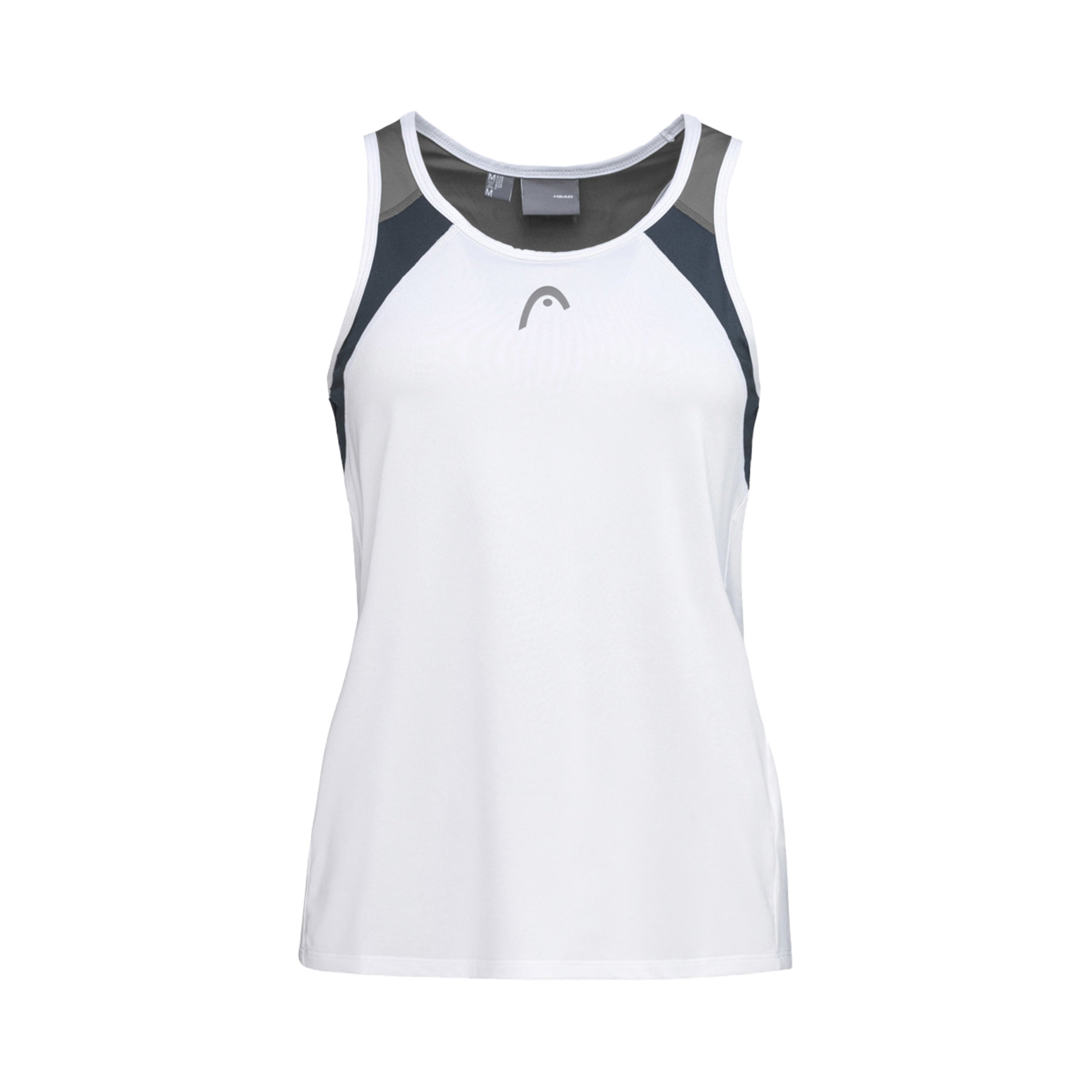 HEAD Club 22 Camiseta de tirantes Chicas - blanco, azul oscuro